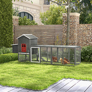 118" Extra Large Chicken Coop with Asphalt Roof, Wooden Hen
