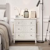Fully-Assembled Flower Motif Dresser, Set of 2 Nightstand