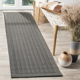 Palm Beach Collection Area Rug - 8' x 11', Silver, Sisal & Jute Design, Ideal for High Traffic