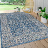 SMB103A-8 Palazzo Vine and Border Textured Weave Indoor Outdoor Area-Rug Coastal