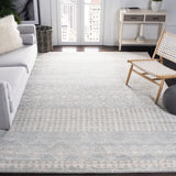 Tulum Collection Area Rug - 8' x 10', Light Grey & Ivory, Moroccan Boho Distressed Design