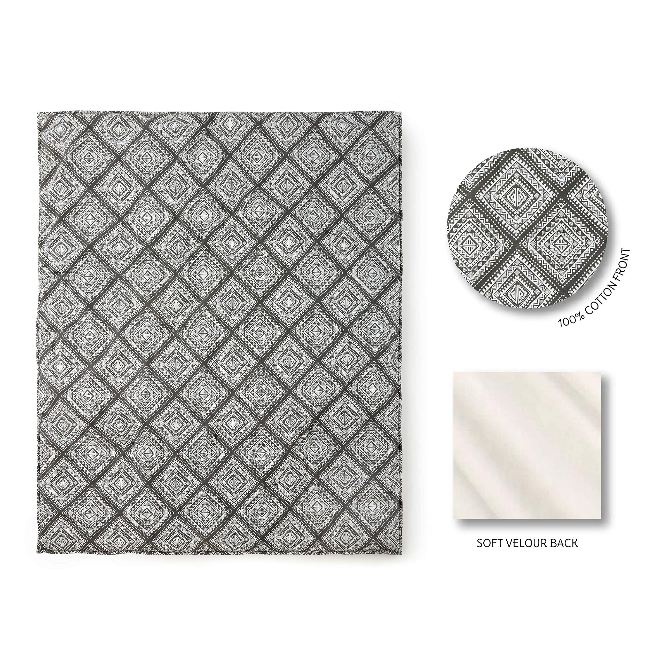 Levtex Baby Nest & Nod Riley 3pc Bedding Set, Cotton, Charcoal (Quilt, Dust Ruffle, Crib Fitted Sheet)