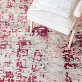 Madison Collection 8' x 10' BeigeWine MAD471C Modern Abstract Non-Shedding