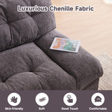 80" Chenille Cloud Deep Seat Overstuffed Couches for Living Room, Cozy Comfy Cloud Sofa with Solid Wood Frame,