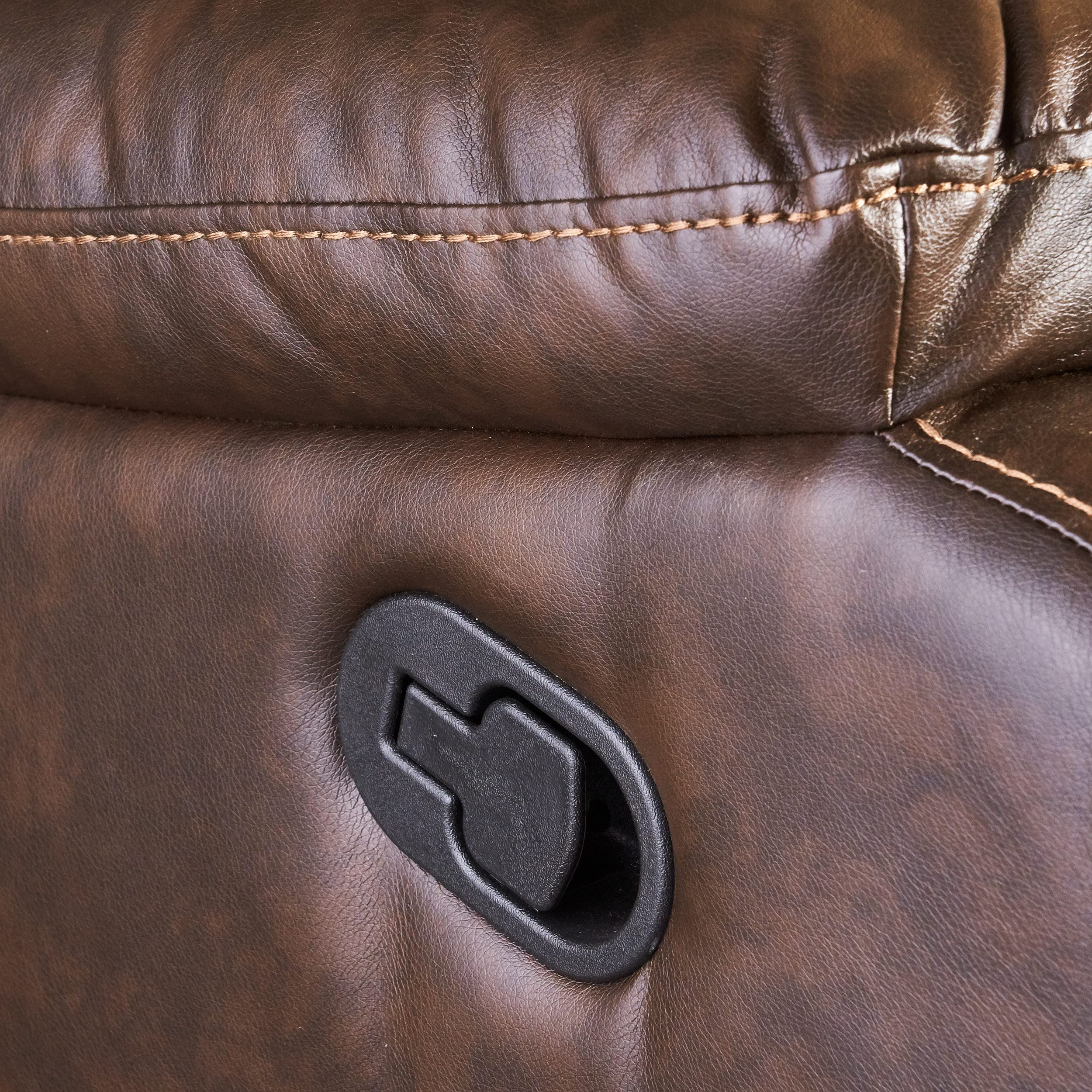 Classic Tufted Leather Swivel Recliner Comfortable & Stylish Lounge Chair