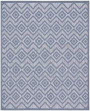 Versatile Indoor/Outdoor Denim Blue 7' x 10' Area Rug, Easy Cleaning