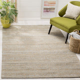 Cape Cod Collection Area Rug - 9' x 12', Grey & Sand, Handmade Flat Weave Jute