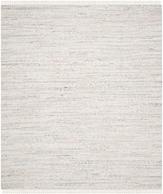 Rag Rug Collection Area Rug - 9' x 12', Ivory & Multi, Handmade Boho Stripe Cotton