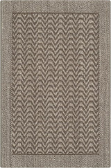 Palm Beach Collection Area Rug - 8' x 11', Silver, Sisal & Jute Design, Ideal for High Traffic