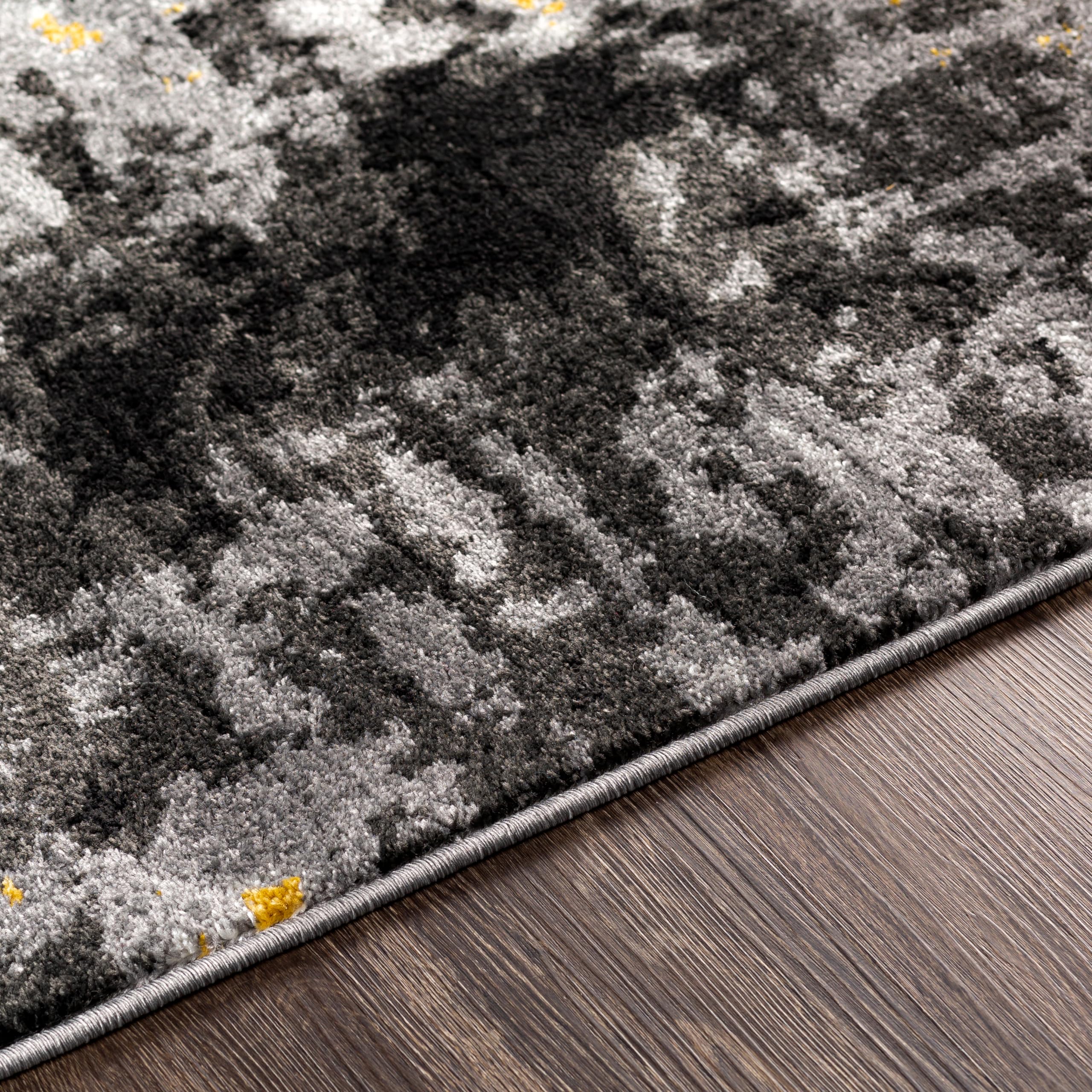 Cantrell Modern Abstract Area Rug,7'10" x 10'(8' x 10'),Black