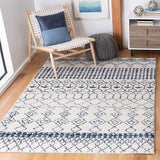 Tulum Collection Area Rug - 8' x 10', Light Grey & Ivory, Moroccan Boho Distressed Design