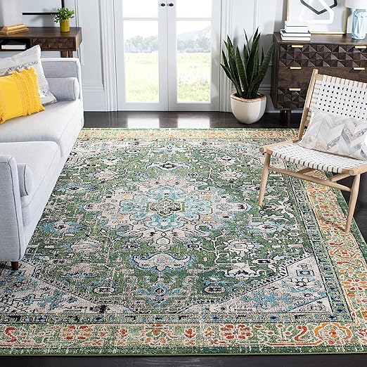 Madison Boho Distressed Medallion Area Rug 10' x 14' Grey Gold
