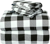 Printed Flannel Sheet Set - Soft, Warm, Moisture Wicking - Bedding Set (Queen,