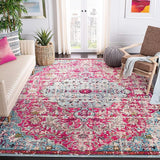 Madison Collection Area Rug - 8' x 10', Black & Teal, Boho Chic Medallion Distressed Design