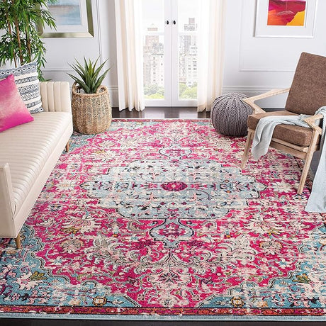 Madison Collection Area Rug - 8' x 10', Navy & Light Blue