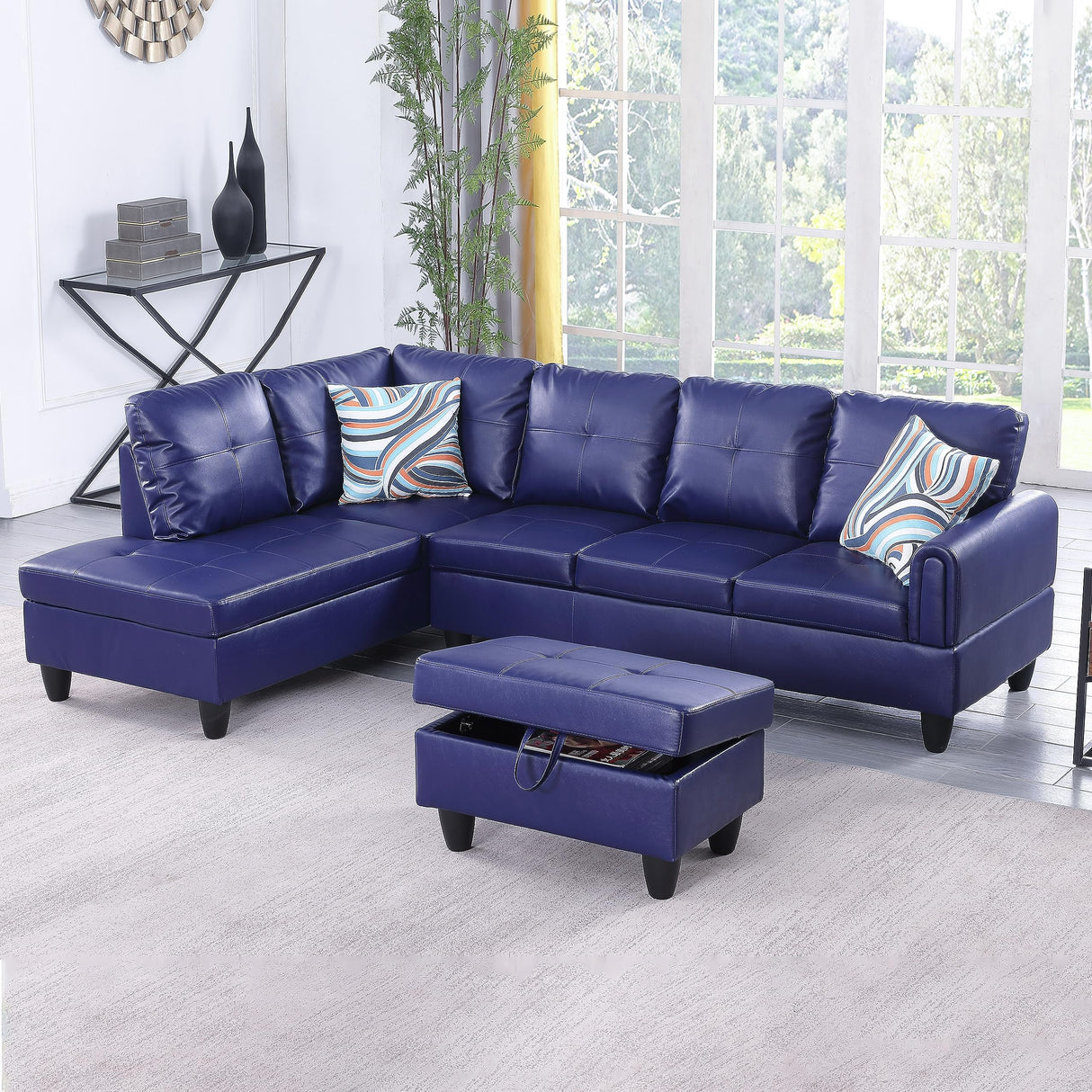 MZX-Bill-SS-00071-LWJ Sectional, Blue - L