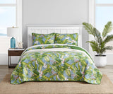 - King Quilt Set, Reversible Cotton Bedding with Matching Shams