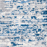 Jasper Collection Accent Rug - 2' x 4', Ivory & Blue, Modern Abstract Design