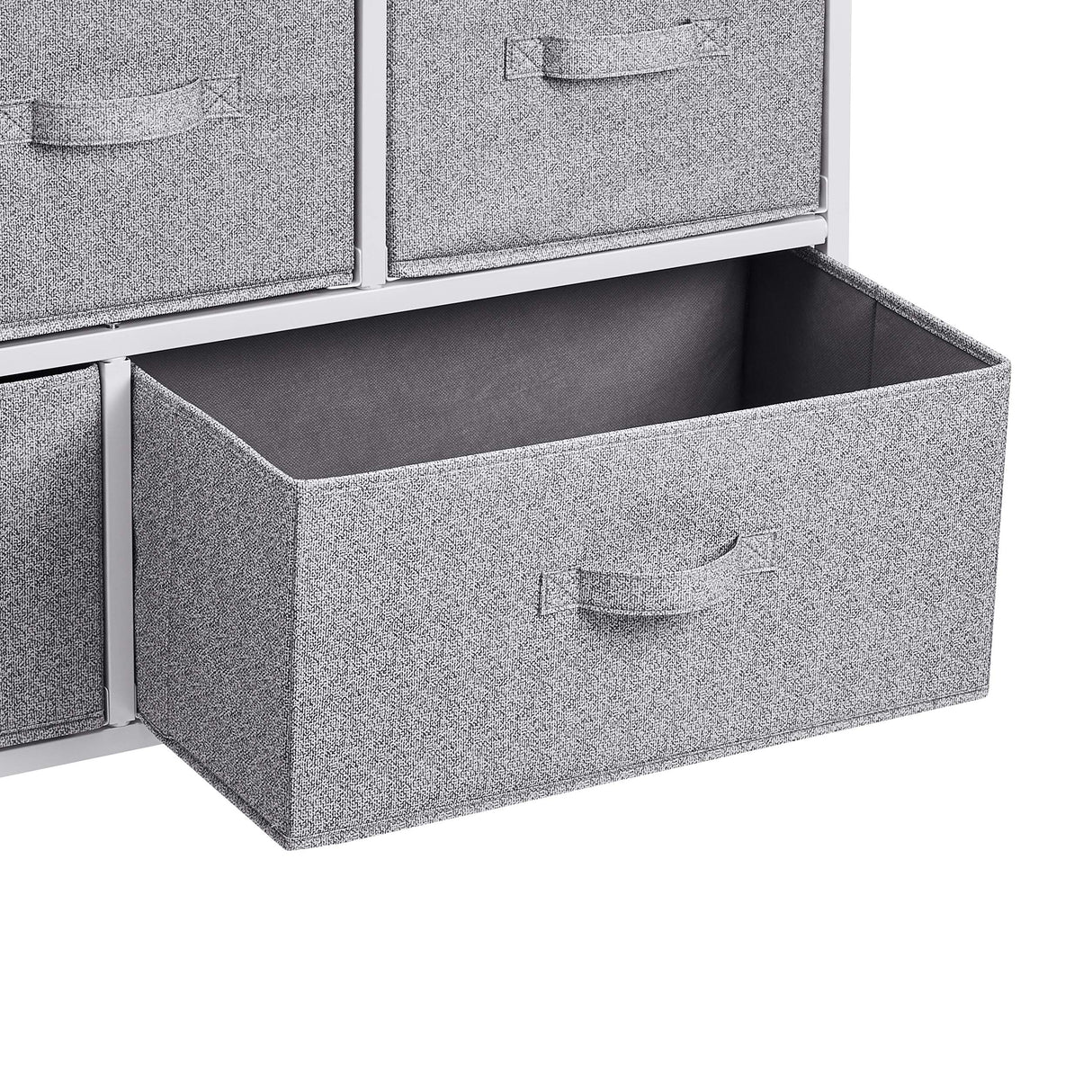 Extra Wide Fabric 5-Drawer Storage Organizer Unit for Closet White