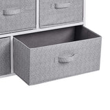 Extra Wide Fabric 5-Drawer Storage Organizer Unit for Closet White