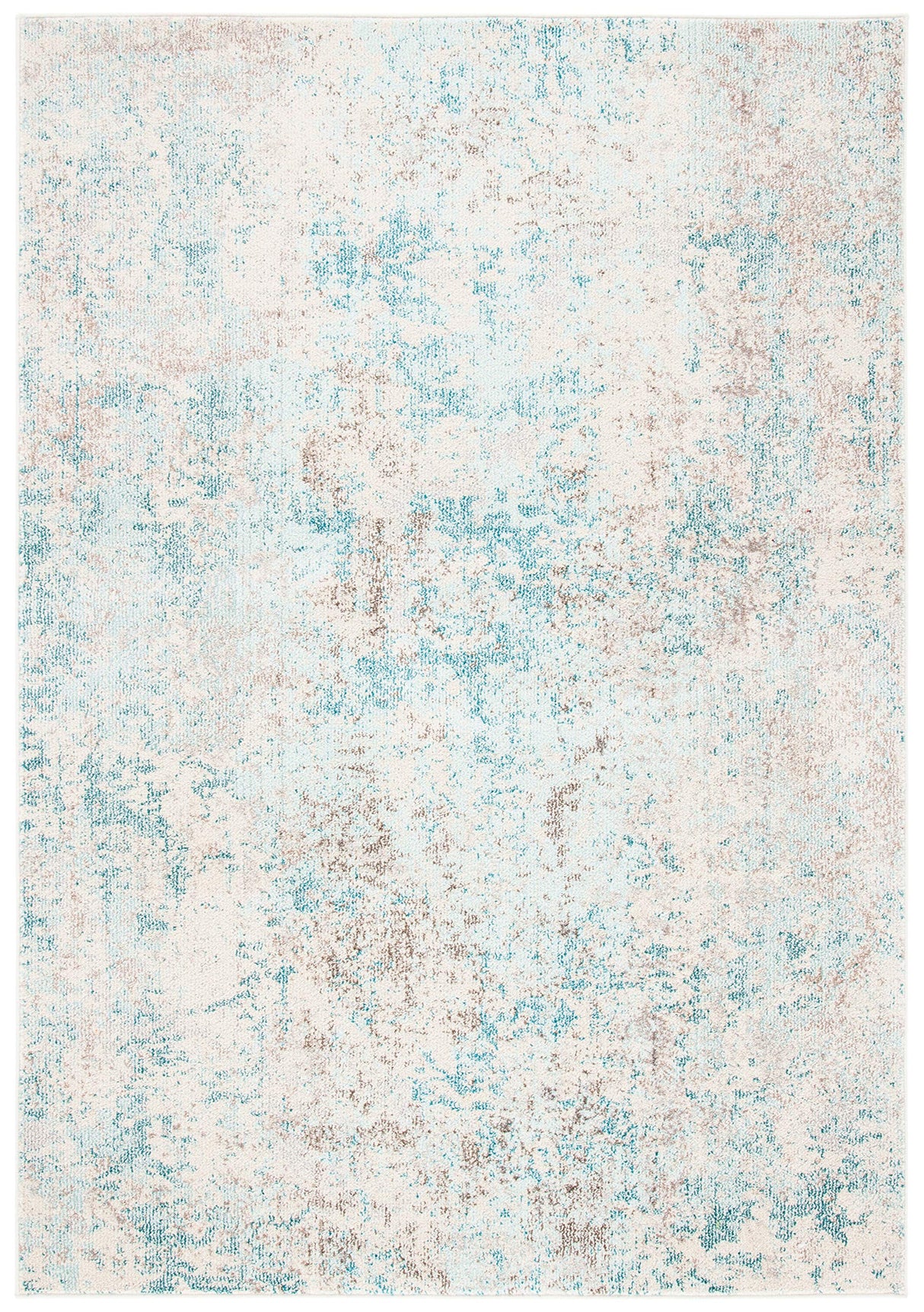 Madison Collection Accent Rug - 2'2" x 4', Ivory & Teal, Modern Abstract Design,