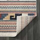 Multicolor Southwestern Area Rug 5x8 - Orange Grey Beige Tribal Pattern