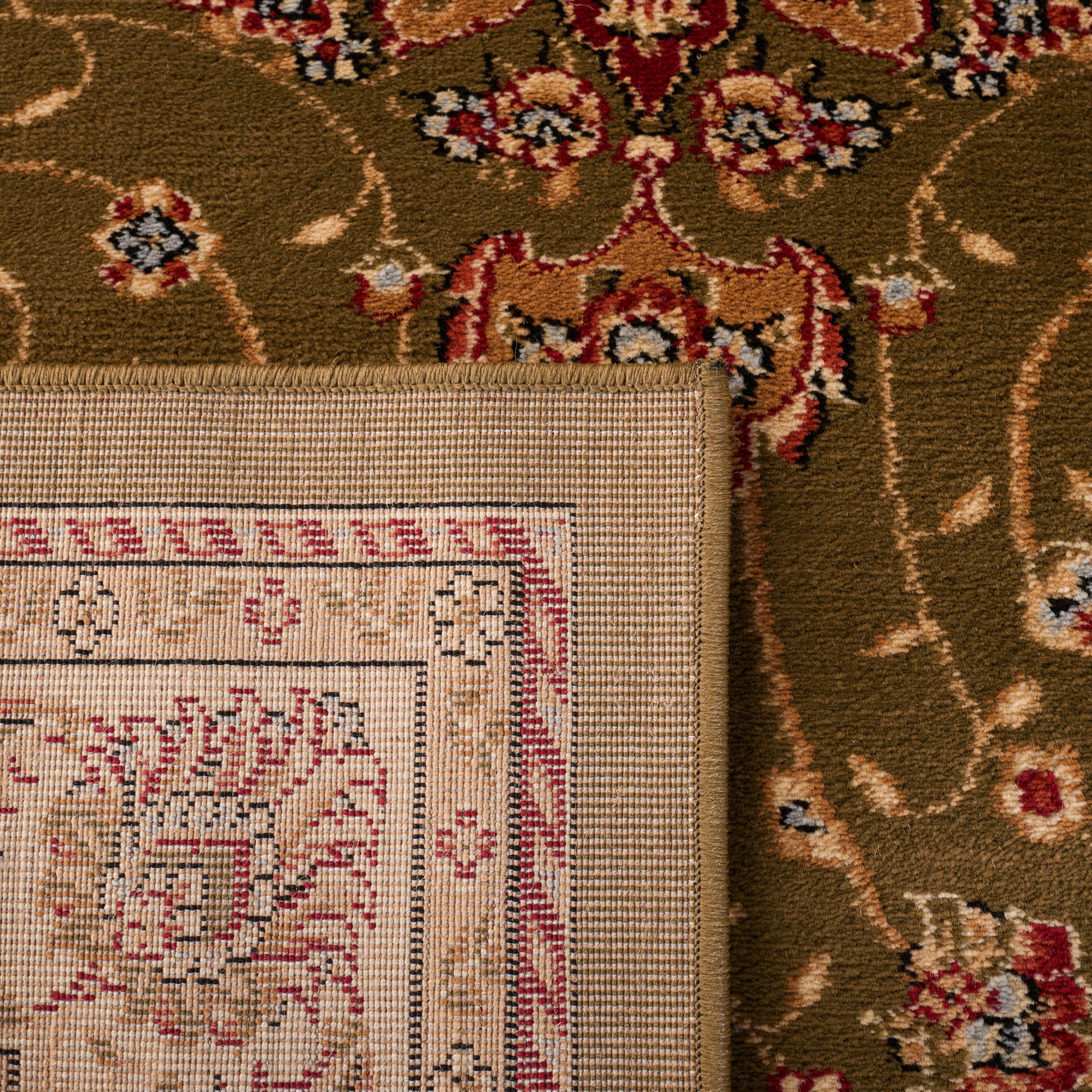 SAFAVIEH Lyndhurst Collection Area Rug - 10' x 14', Sage & Ivory, Traditional Oriental Design, Non-Shedding & Easy Care, Ideal for High Traffic Areas in Living Room, Bedroom (LNH329B)