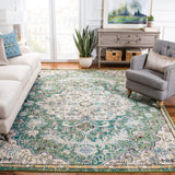 Madison Collection - 8' Square Rug, Green & Turquoise, Transitional Design