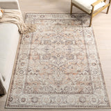 Mylah Cotton Traditional Area Rug - 8x10 Area Rug Traditional Beige/Light Orange Rugs