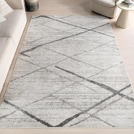 Contemporary Thigpen Large Area Rug, 9' x 12', Dark Grey