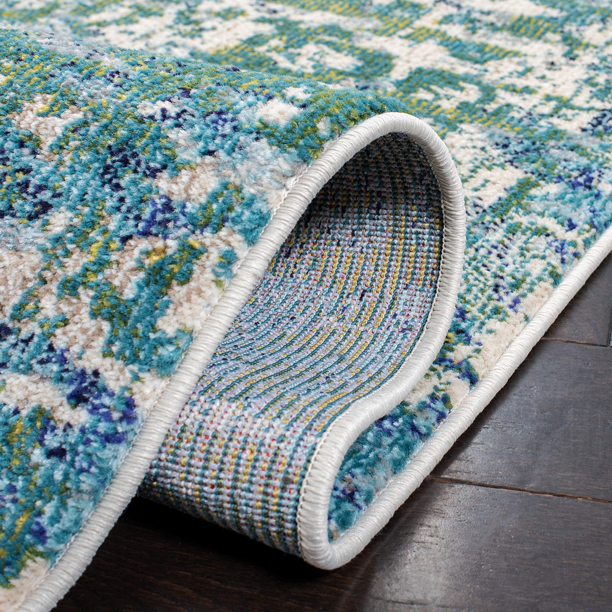 Madison Collection Area Rug - 8' x 10', Green & Turquoise