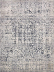 Chateau Collection Area Rug - Quincy (9' x 12' 2" Rectangle, Gray/ Beige)