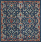 Heritage Collection 3' x 5' Blue/Multi HG422M Handmade Traditional Oriental Premium