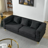 Black Sofa Set Living Room Furniture Sets, Comfy Couch and Loveseat