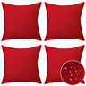 Outdoor Pillow Covers 20x20 Set of 4, Red Outdoor Throw Pillows for CouPatio Waterproofs for Holiday