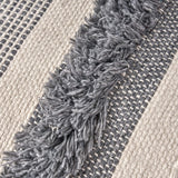 Contemporary Faux Yarn Pouf Ottoman Foot Stool - Bean Bag Floor Chair - Foot Rest