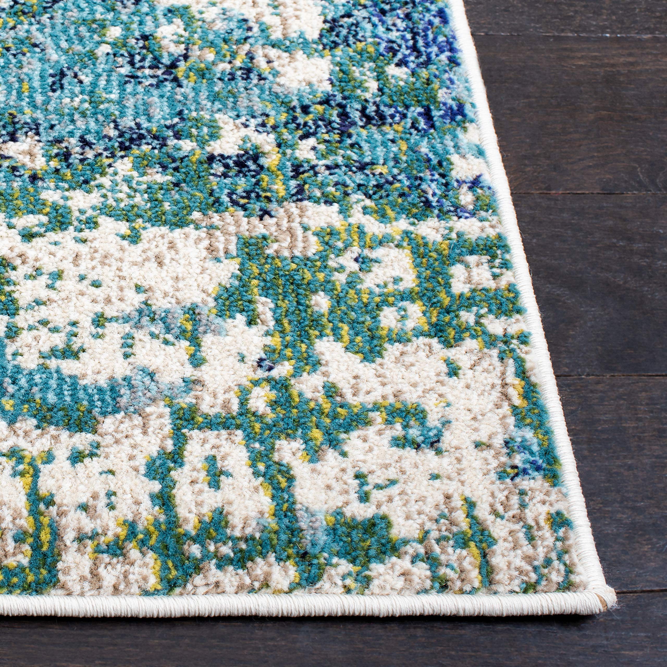 Madison Collection Area Rug - 8' x 10', Green & Turquoise