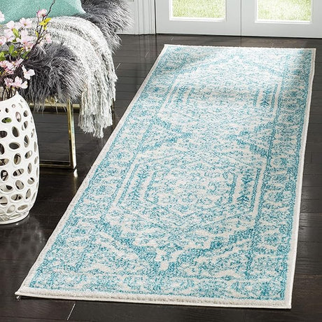 Adirondack Collection Runner Rug - 2'6" x 8', Light Grey & Dark Grey