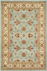 Lyndhurst Collection Accent Rug - 4' x 6', Blue & Ivory, Traditional Oriental Design,