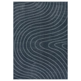 LUXE WEAVERS Modern Geometric Wave Blue 5x7 Area Rug