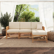 Modern 3-Piece Solid Wood Patio Sectional