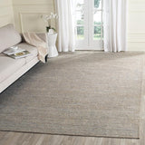 Cape Cod Collection Area Rug - 9' x 12', Grey & Sand, Handmade Flat Weave Jute