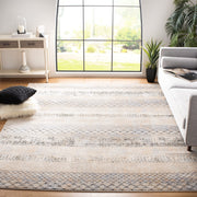 Amelia Area Rug 10' x 14' - Grey & Gold Rustic Tribal Distressed Design