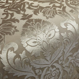 Chic 5 Piece Jacquard Comforter Set Burnout Velvet Design with Decorative Pillows, Shams - Taupe