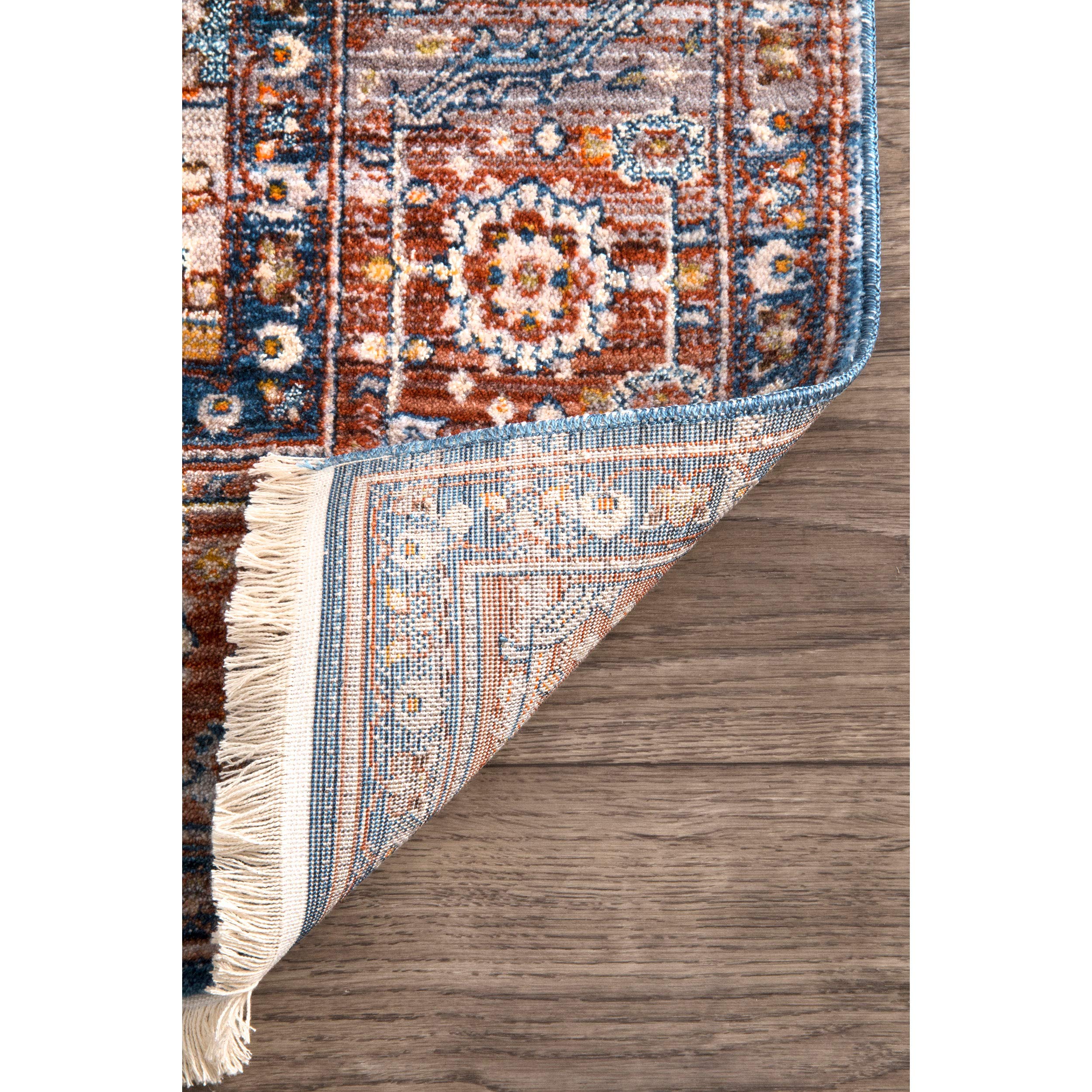 Jullian Vintage Floral Area Rug , 3' x 5', Rust, Rectangular