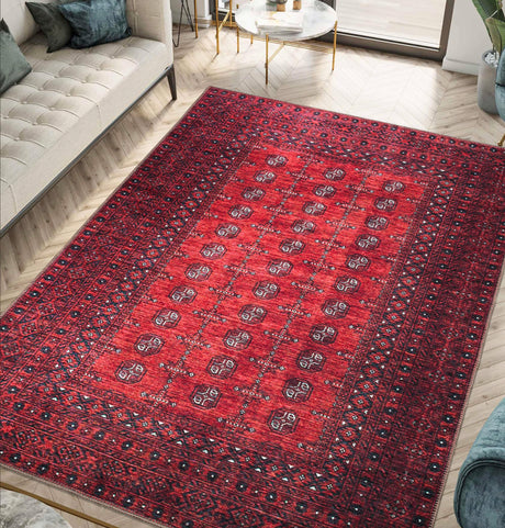 Machine Washable Area Rugs with Non-Slip Backing, Ideal for Hallway, Living Room,