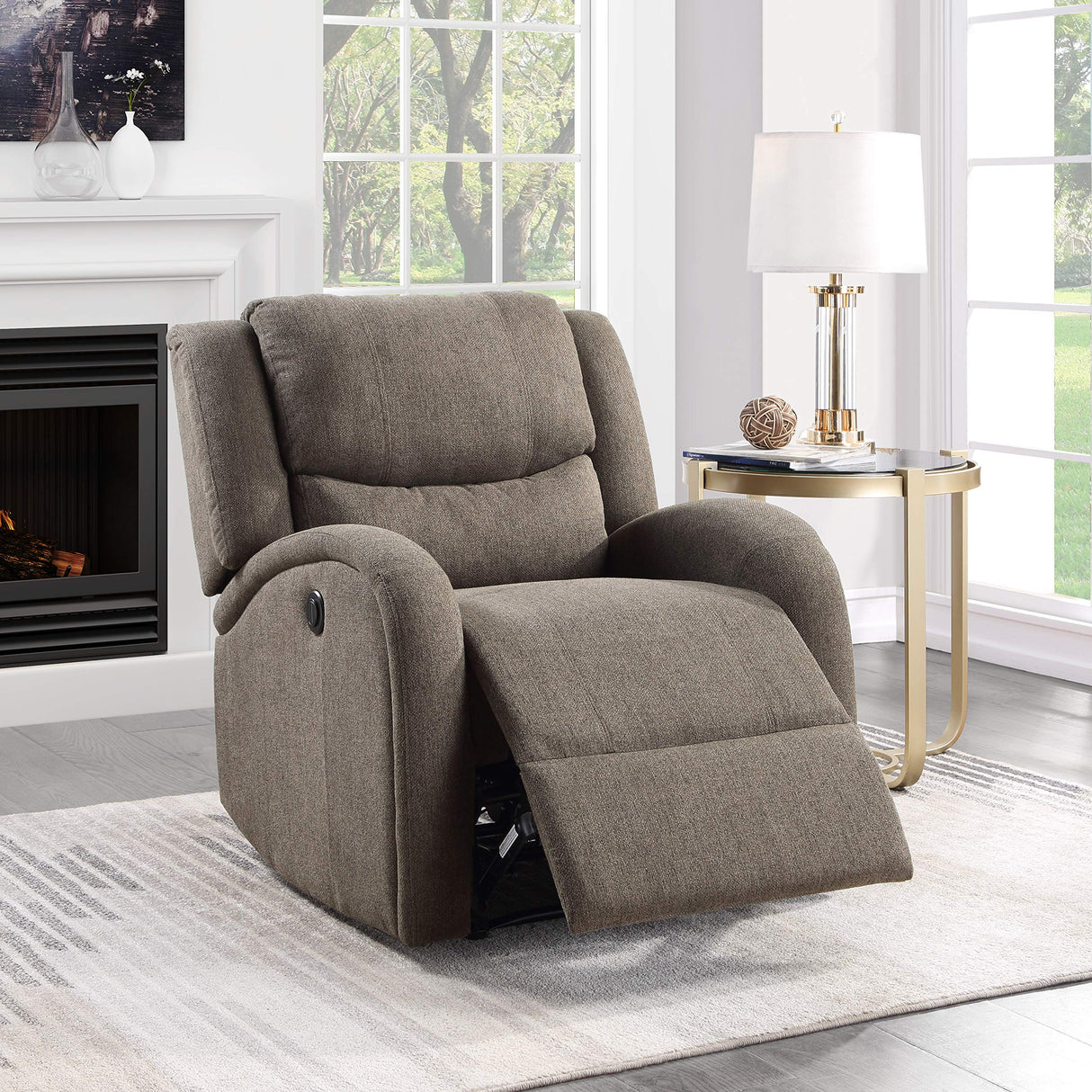 Power Recliner, Brown