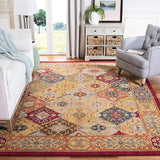 Heritage Collection Area Rug - 6' Square, Multi & Ivory, Handmade Traditional Oriental Wool