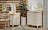 Fully-Assembled Flower Motif Dresser, Set of 2 Nightstand