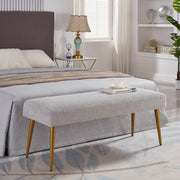 Upholstered Bench Ottoman Entryway Bench Stool